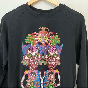 Adidas Originals Black Long Sleeve Shirt collab Keiichi Tanaami men’s size Small